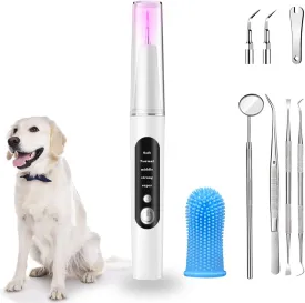 Plaque Remover for Teeth - 5 Modes Pet Ultrasonic Toothbrush Cleaner - Teeth Cleaning Kit for Tartar and Stains - Suitable for Dogs and Cats