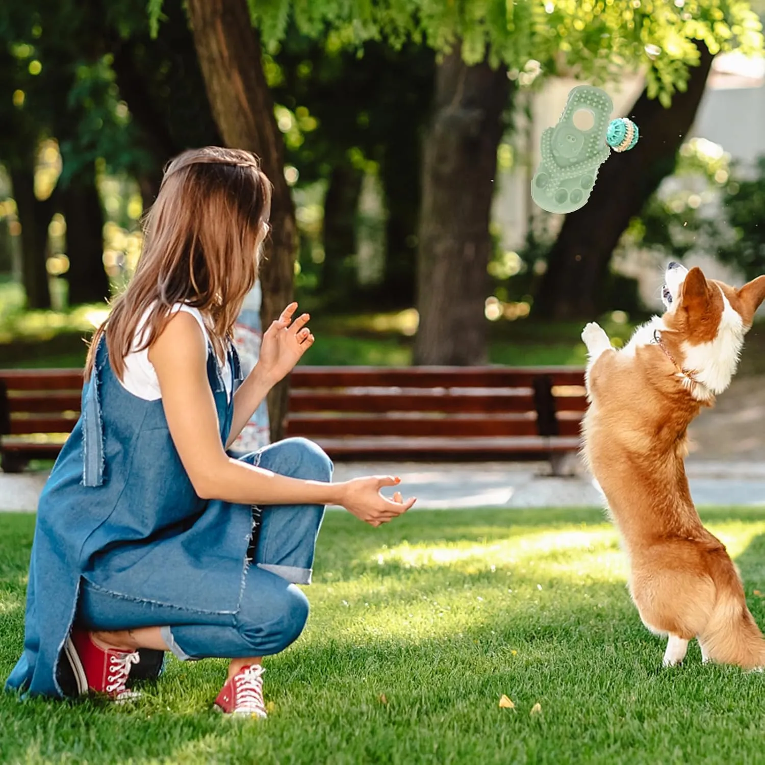 POPETPOP Puppy Molar Teeth Cleaning Chew Training Toys for Pet Dog Puppy Cat Kitten