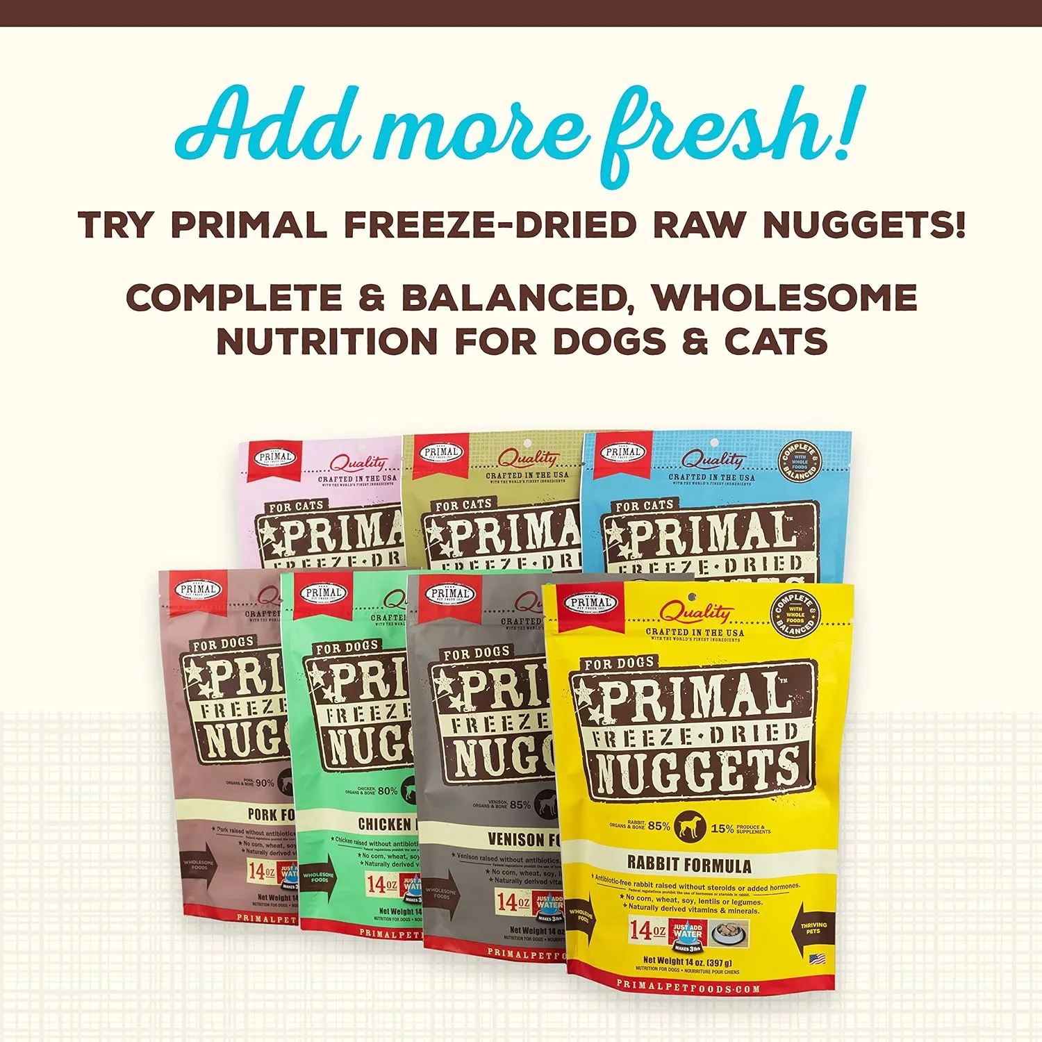 Primal Dog Food Toppers & Cat Food Toppers, Cupboard Cuts, Grain Free Meal Mixers with Probiotics, Raw Freeze Dried Dog Treats & Cat Treats, Great for Training (Fish, 18 oz)