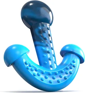 Puppy Teething Chew Toy for Small Dogs  Anchor Shape Dental Toy with Bacon Flavor, Durable Nylon Dog Toy for Teething Relief & Gum Massage