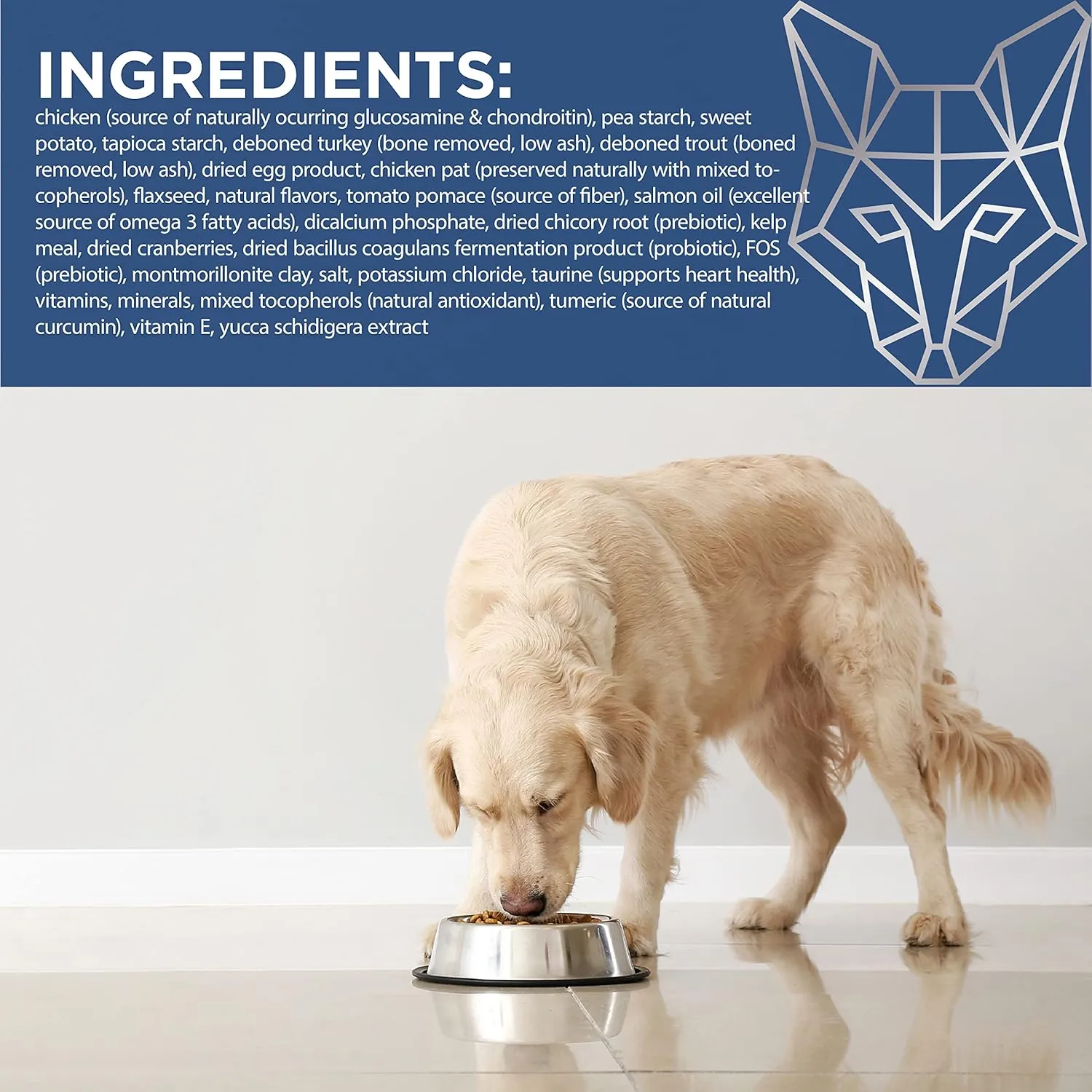 PURELUXE Grain and Gluten Free Dog Food, Stellar Elite Nutrition, Chicken, Trout, and Eggs, for Adult and Senior Dogs, Made in The USA, 22lbs