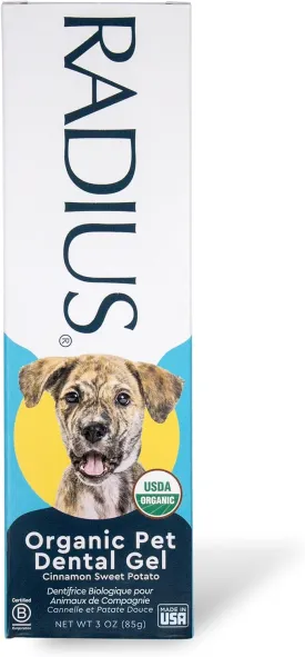 RADIUS USDA Organic Canine Pet Toothpaste 1 Unit, 3 oz, Non Toxic Toothpaste for Dogs, Designed to Clean Teeth and Help Prevent Tartar and Remove Plaque, Xylitol Free