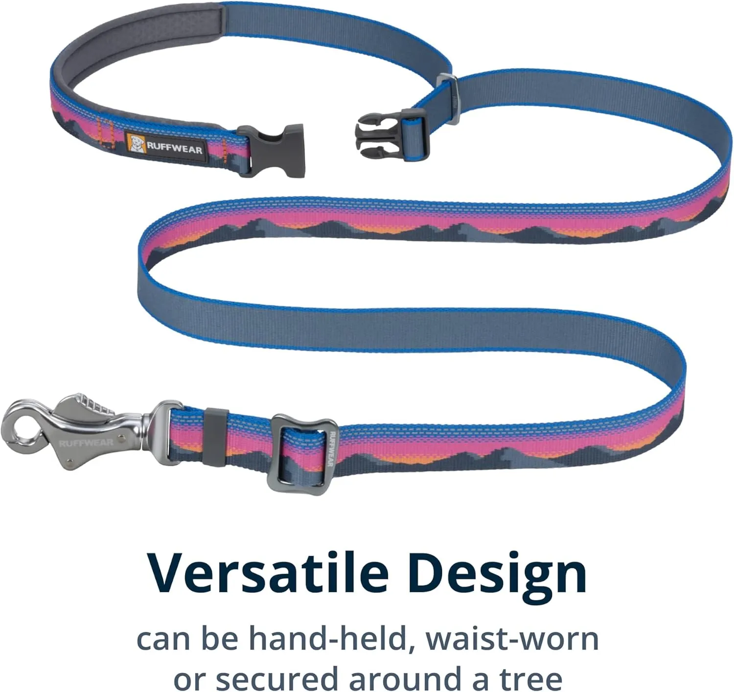 Ruffwear, Crag Ex Leash, Extendable Dog Leash, Hand-Held or Waist-Worn Reflective Lead, Alpine Dusk