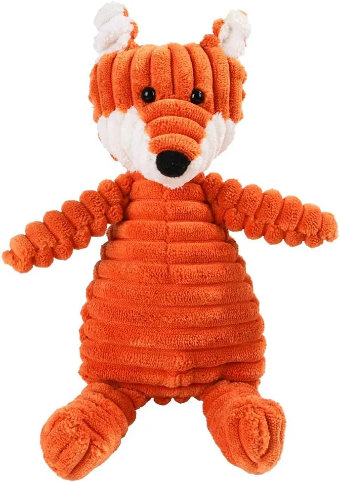 Stuffing Squeaky Plush Dog Toy Chew Speak Toy (Fox)