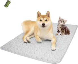 Summer Cooling Mat & Sleeping Pad- Water Absorption Top, Materials Safe, Easy Carry, EZ Clean. Keep Cooling for Pets, Kids and Adults.(Grey, 28" x 22") Gray