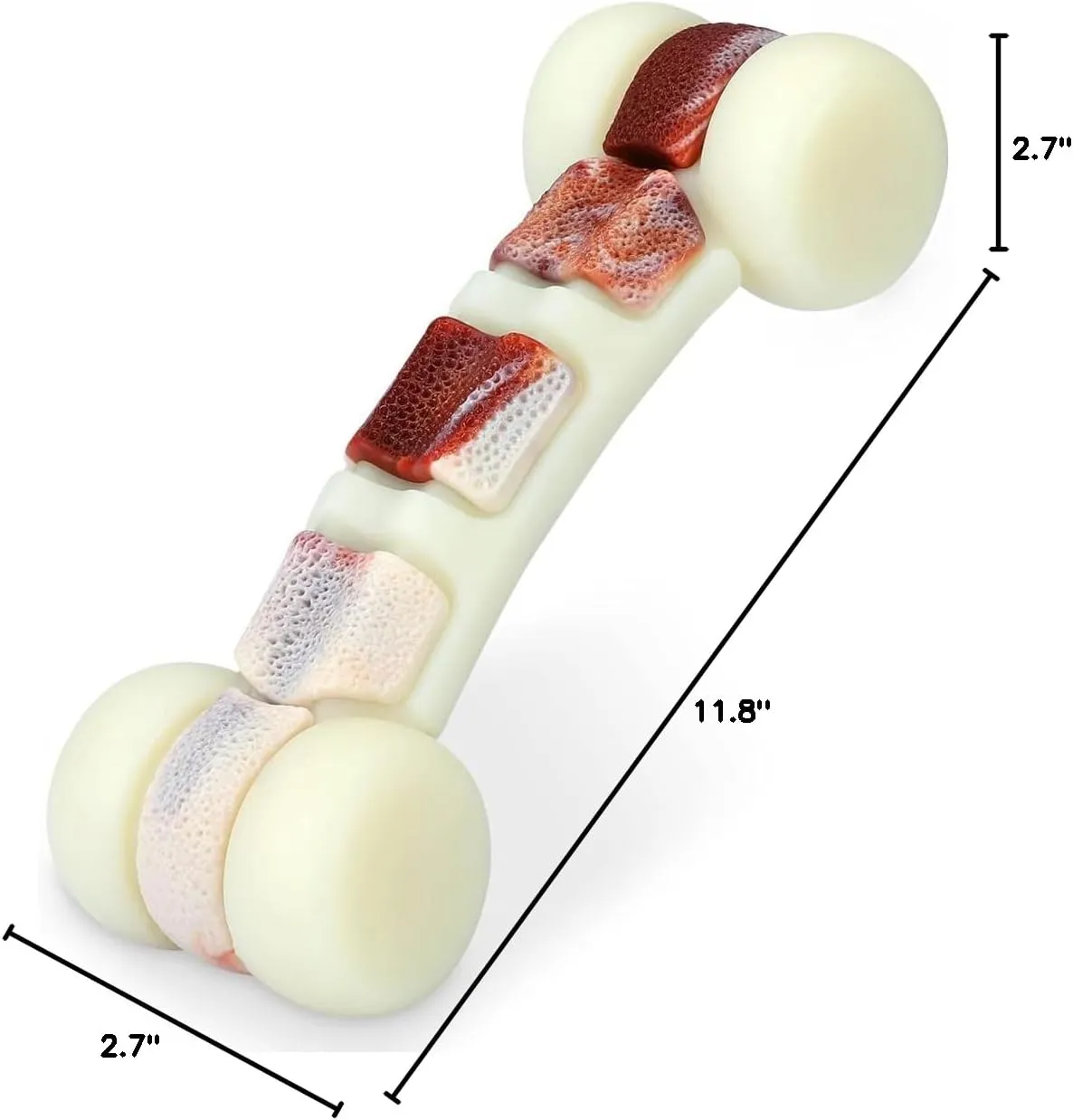 Tikaton Hammerbone Durable Dog Chew Toy for Aggressive Chewers, Beef Flavor Dog Toy, Large