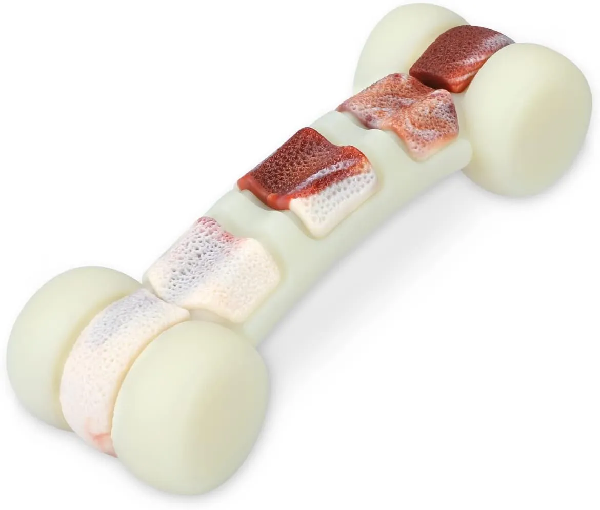 Tikaton Hammerbone Durable Dog Chew Toy for Aggressive Chewers, Beef Flavor Dog Toy, Large