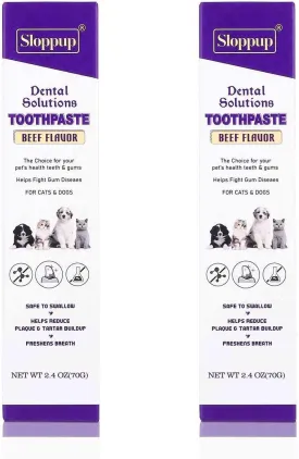Toothpaste | Teeth Cleaning and Fresh Breath Dental Care for Kurilian Bobtail or Kuril Islands Bobtail Cat Kittens and Adult Cats | Soothes Inflamed Gums | Vet Formulated 2 Pack (4.8 OZ)