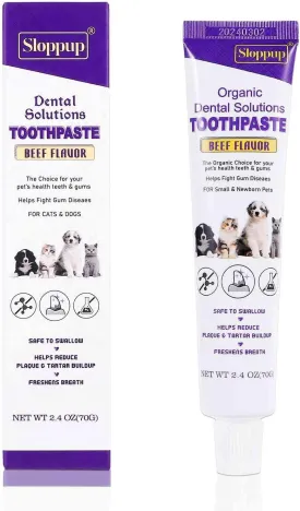 Toothpaste | Teeth Cleaning and Fresh Breath Dental Care for Transylvanian Hound and Other Hound Dogs | Soothes Inflamed Gums | Safe for Puppies | Vet Formulated 1 Pack (2.4 OZ)