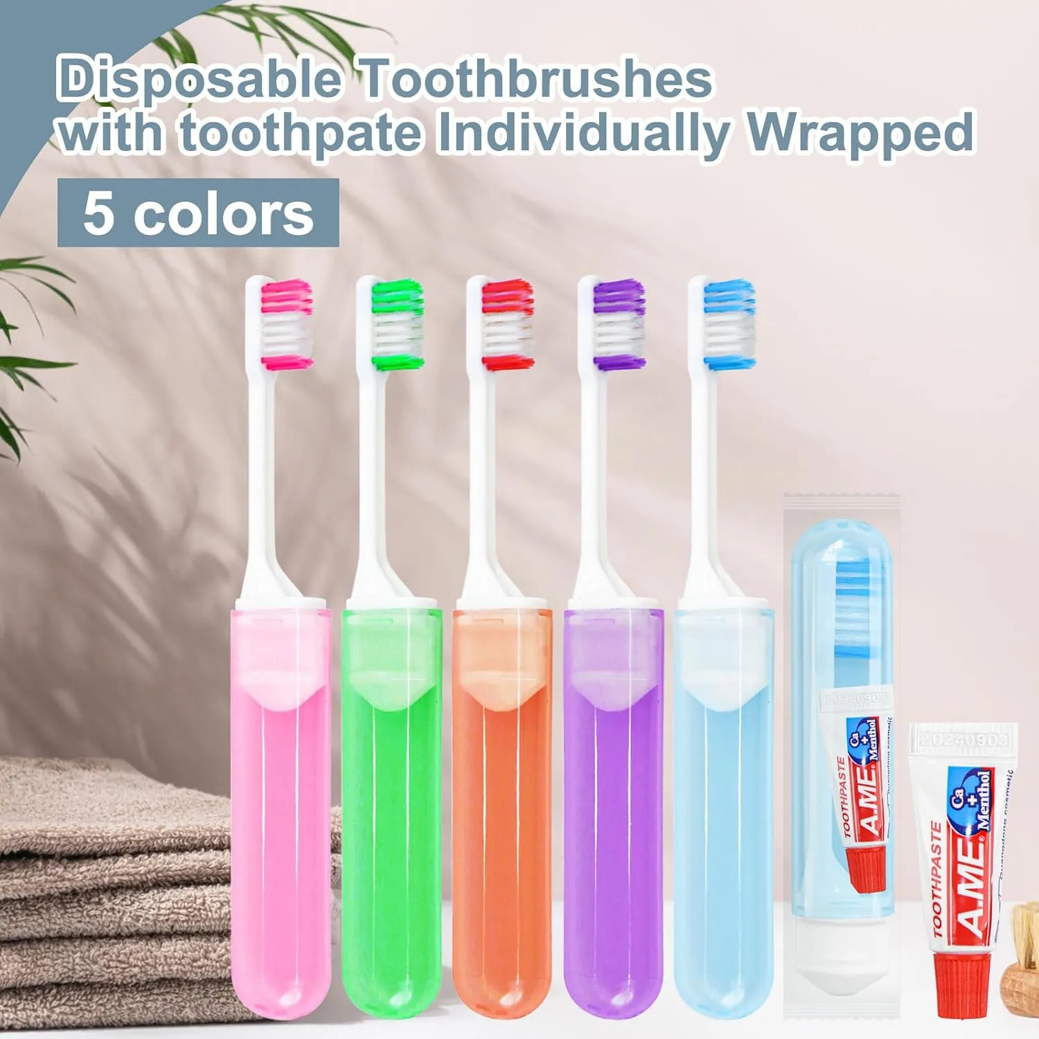 Traveling Toothbrush and Toothpaste 3gram,Disposable Toothbrushes Mini Toothbrush With Toothbrush Cover,Bulk Toothbrush And Toothpaste,Folding Toothbrushes Camping Toothbrush For Camping,Hiking (20)