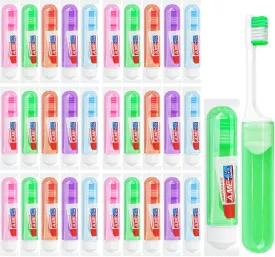 Traveling Toothbrush and Toothpaste 3gram,Disposable Toothbrushes Mini Toothbrush With Toothbrush Cover,Bulk Toothbrush And Toothpaste,Folding Toothbrushes Camping Toothbrush For Camping,Hiking (20)