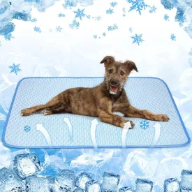 ULIGOTA Dog Cooling Mat Breathable Cooling Pad for Dog Cats Washable Pet Cooling Mat for Crate, Kenel, Sofa, Machine Washable Pets Self Cooling Mat with Non-Slip Bottom