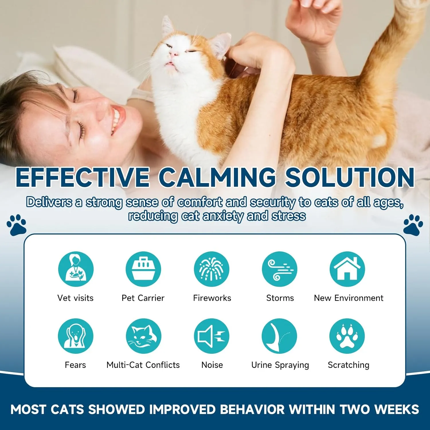 VICSOM Cat Calming Diffuser Kit, Cat Pheromones Calming Diffuser for Cat, 3-in-1 Cat Calm Plug in Kit with 1 Diffuser   2 Refill, 60 Days Anti Anxiety Relief Stress Effect