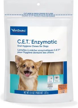 Virbac C.E.T. Enzymatic Oral Hygiene Chews for Dogs Beef 8.4 Ounces