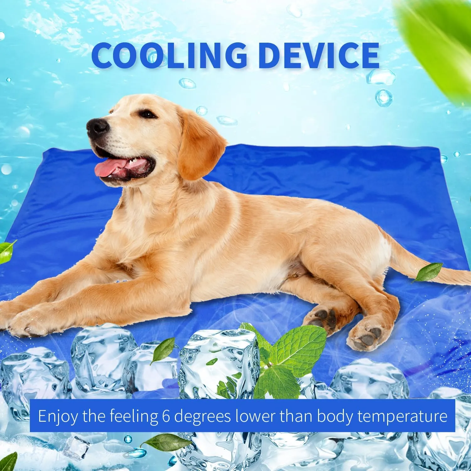 Washable Dog Cooling Mat Pet Cooling Pad for Small, Medium, Large Dogs Pet Self Cooling Pad Blanket Dog Self-Cooling Bed for Indoor & Outdoor Car Seats(Small,12"*16")