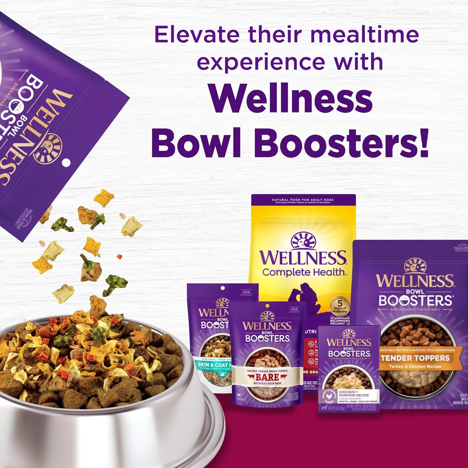 Wellness Complete Health Dry Dog Food, Small Breed, Grain Free, Natural, Turkey, Chicken, & Salmon Recipe (11-Pound Bag)