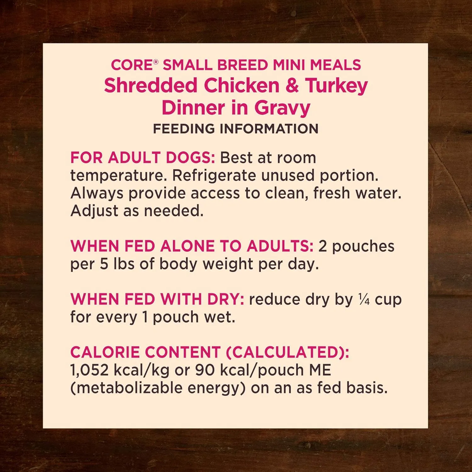 Wellness CORE Natural Grain Free Small Breed Mini Meals Wet Dog Food, Shredded Chicken & Turkey Dinner in Gravy, 3-Ounce Pouch (Pack of 12)