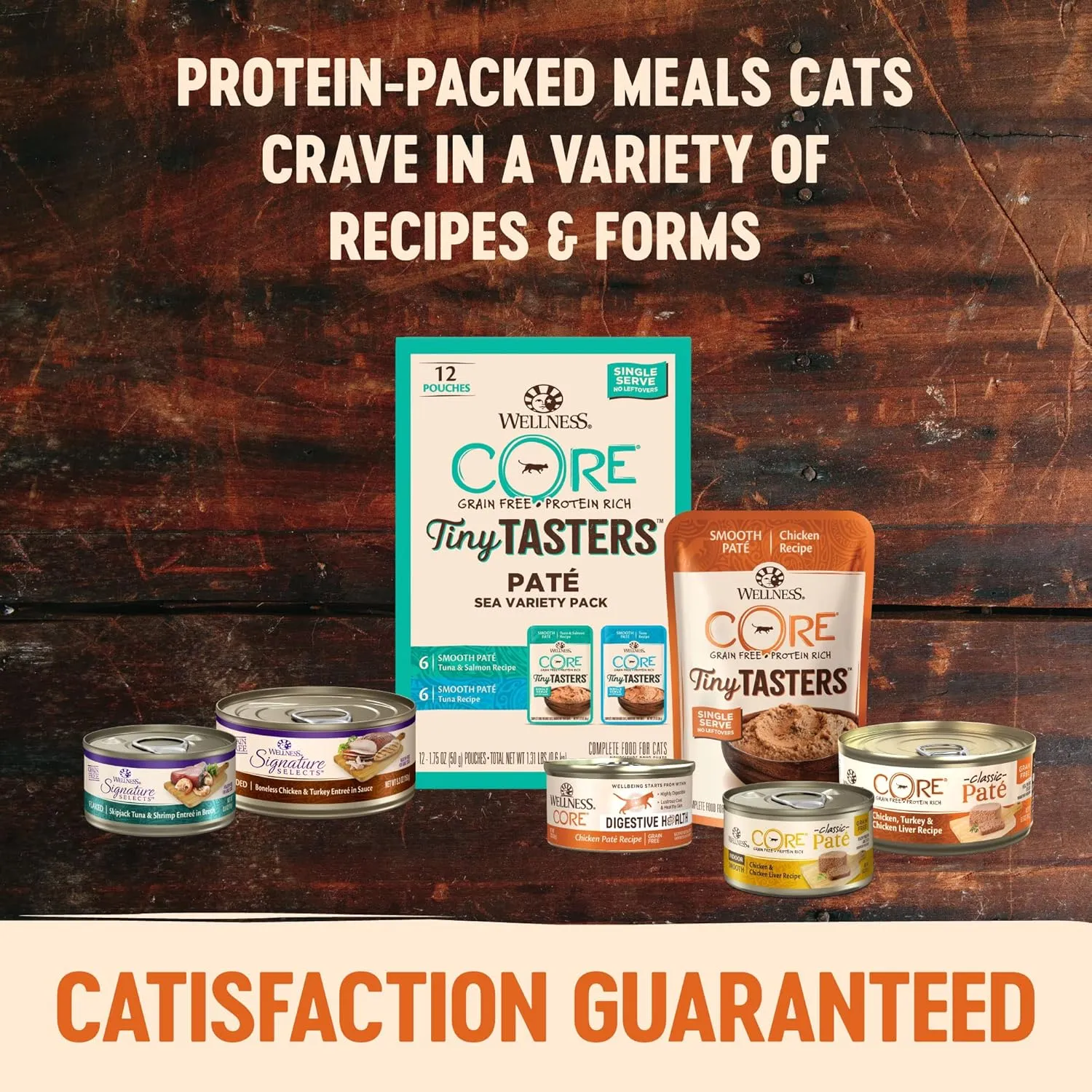 Wellness CORE Signature Selects Flaked Adult Wet Cat Food, Natural, Protein-Rich, Grain Free, 5.3 Ounce, 12 Pack (Skipjack Tuna & Wild Salmon)