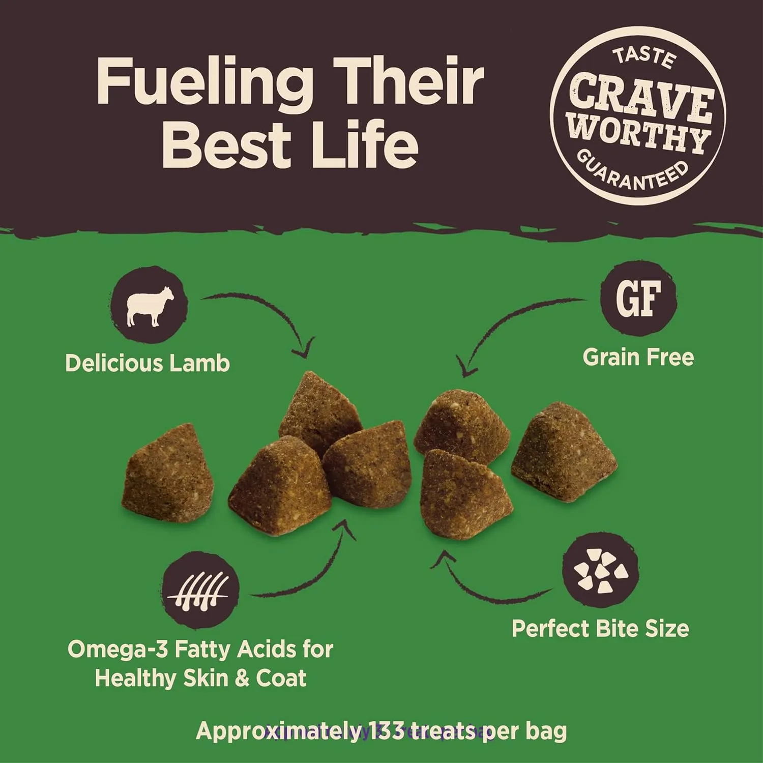 Wellness CORE Tiny Trainers Dog Treats, Natural, Training Treat, Grain Free, Lamb & Apple (6 Ounce Bag)