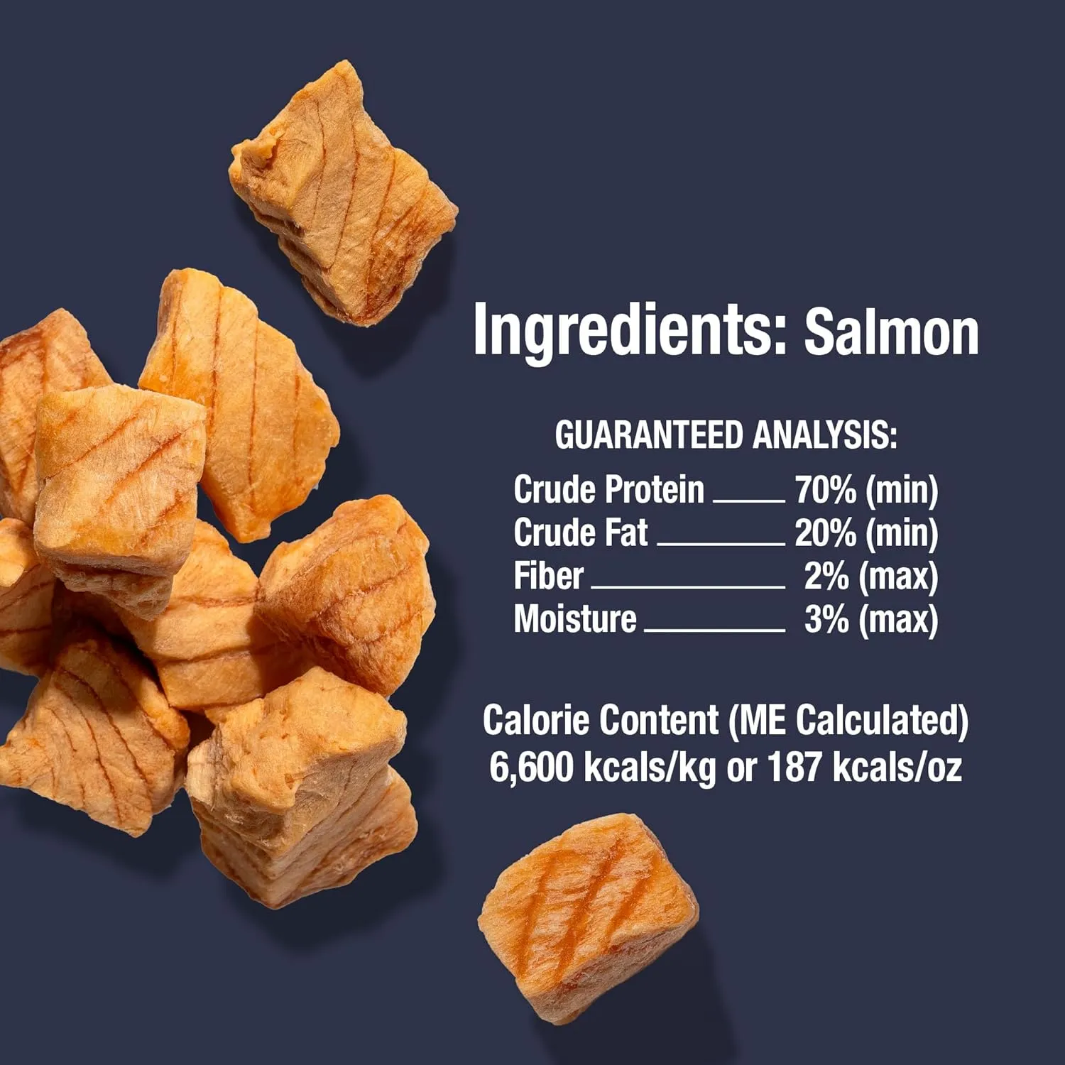 Whole Life Cat Just One Salmon Freeze Dried Cat Treats - Human Grade High Protein Food, Healthy Training Snacks, Freeze Dried Salmon Food Toppers, USA Made Natural Treats - 1 oz (Pack of 1)