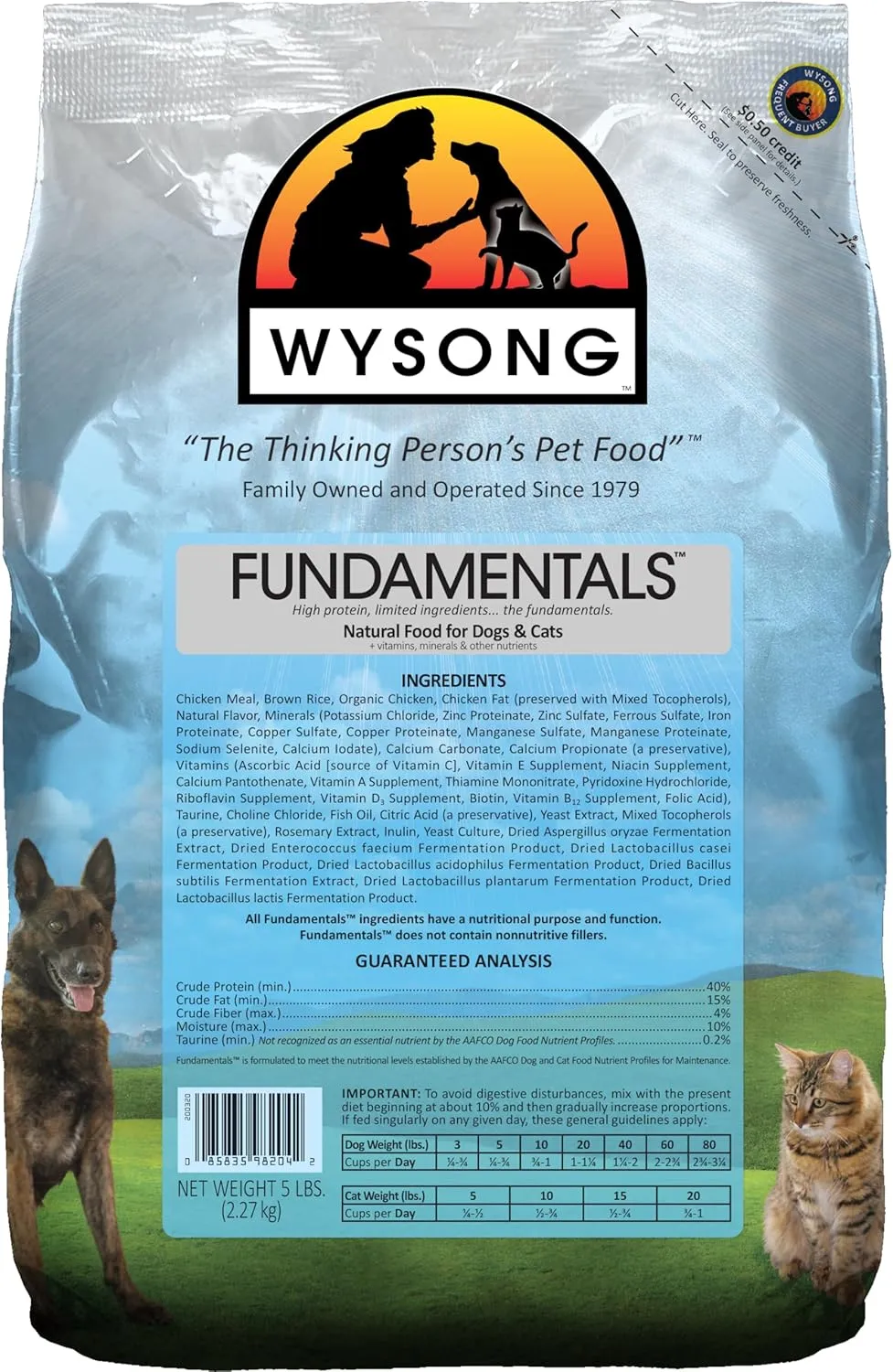 Wysong Fundamentals Canine/Feline Formula Dry Dog/Cat Food, 5 lb