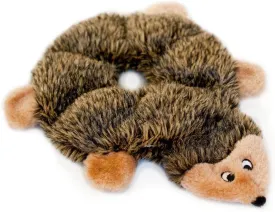 ZippyPaws Loopy - No Stuffing Dog Toys to Keep Them Busy, for Small, Medium, & Large Dogs, Squeaky Pet Toy for Boredom, Unstuffed Chew Toy, Soft Plush Puppy Products, Hedgehog - 10"