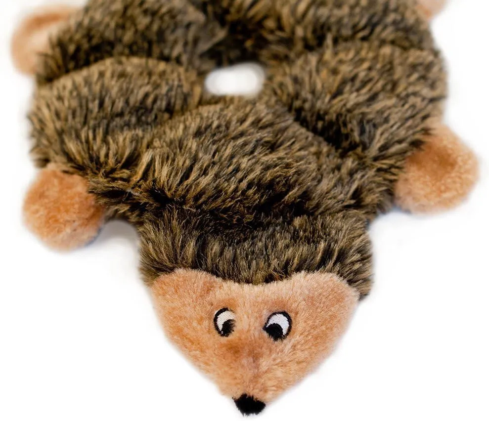 ZippyPaws Loopy - No Stuffing Dog Toys to Keep Them Busy, for Small, Medium, & Large Dogs, Squeaky Pet Toy for Boredom, Unstuffed Chew Toy, Soft Plush Puppy Products, Hedgehog - 10"
