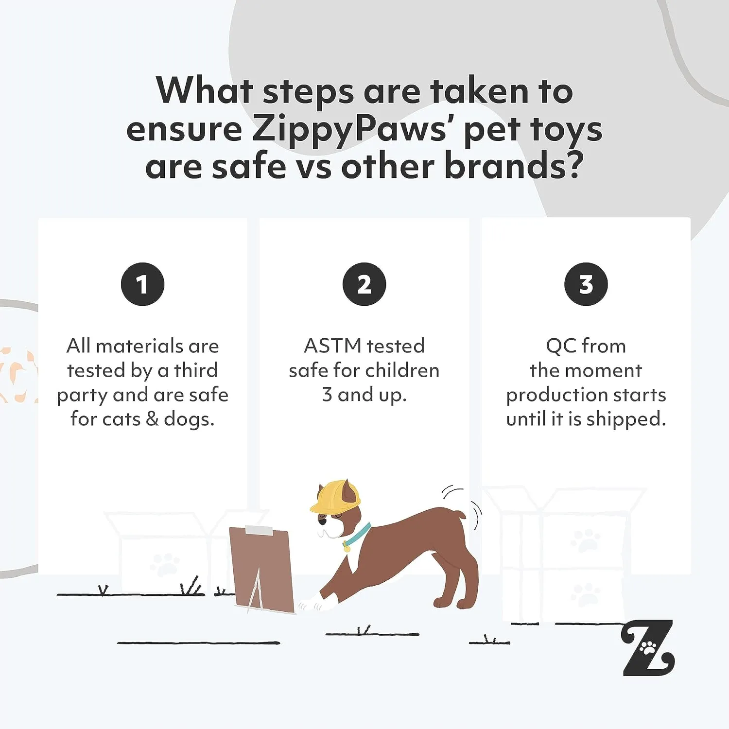 ZippyPaws Loopy - No Stuffing Dog Toys to Keep Them Busy, for Small, Medium, & Large Dogs, Squeaky Pet Toy for Boredom, Unstuffed Chew Toy, Soft Plush Puppy Products, Sheep - 10"
